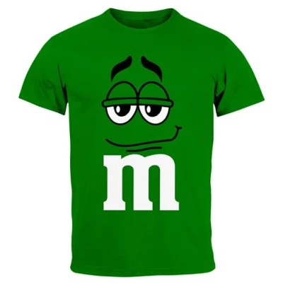 Afbeelding van MoonWorks® Heren T shirt carnaval M opdruk groepskostuum verkleedpartij last minuut carnavalskostuums mannen funshirt, 1 groen, XL
