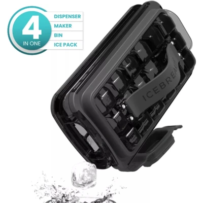 Afbeelding van Icebreaker Ice Cube Tray Clear Water Black Ijsblokjesvorm