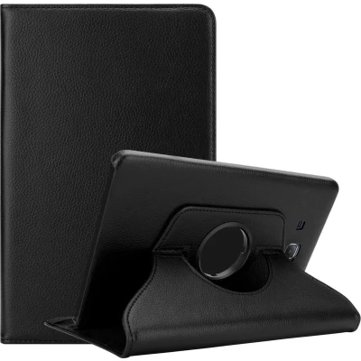 Afbeelding van Cadorabo Tablet Hoesje geschikt voor Samsung Galaxy Tab A 2016 (7.0 inch) in OUDERLING ZWART Beschermhoes ZONDER auto Wake Up, met stand functie en elastische band sluiting Book Case Cover Etui
