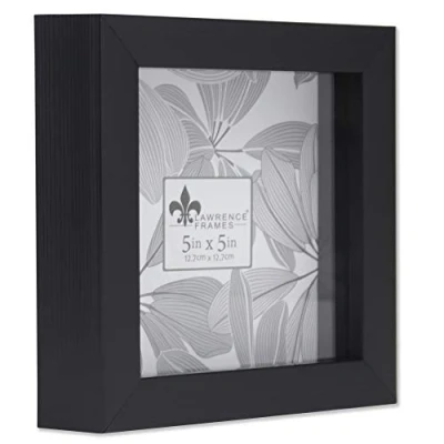 Afbeelding van Lawrence Frames Shadow Box Frame, Polystyreen, Zwart, 5x7