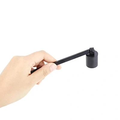 Afbeelding van Kaarsenwisser van roestvrij staal lont blusser Candle Snuffer Wick met lange greep 4 kleuren optioneel (zwart)