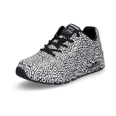 Afbeelding van Skechers Sport UNO Sneakers laag black/white, Dames, Maat: 38, Black/white Pu