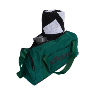 Afbeelding van adidas Uniseks Volwassen Essentials Linear Duffel Bag, collegiate green/black, XS