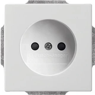 Afbeelding van Busch Jaeger 2300 UCRKS 84 503 wandcontactdoos zonder randaarde studiowit glans