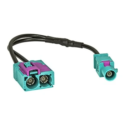 Afbeelding van tomzz Audio 1503 017 dubbele Fakra (F) bus koppeling antenne adapter naar (M) stekker compatibel met Audi, VW