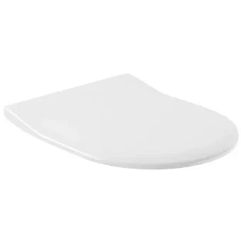 Afbeelding van villeroy en boch subway closetzitting slimseat met deksel softclose quick release wit 9m65s101