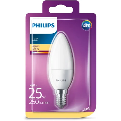 Afbeelding van Philips Led kaarslamp 4W E14 25W mat