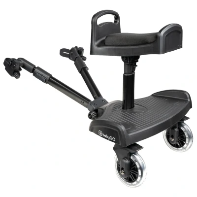 Afbeelding van babyGO Buggy Board WeGo met Zitje zwart