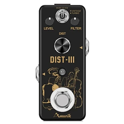 Afbeelding van Amuzik Analog Rat Distortion Pedal voor Gitaar Effectpedalen Elektrische True Bypass met miniformaat