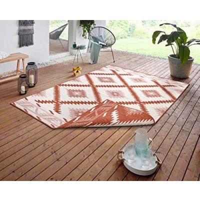 Afbeelding van Dubbelzijdig vloerkleed Malibu Terra Crème 120x170cm Meerkleurig 123vloerkleed.nl is de online webshop voor vloerkleden en woonaccessoires.