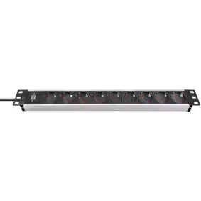 Afbeelding van 19 inch stekkerdoos Brennenstuhl 2 meter (9 voudig, 1U, Aluminium)