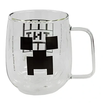 Afbeelding van Dubbelwandige glazen mok 290 ml Minecraft