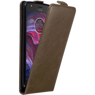 Afbeelding van Cadorabo Hoesje geschikt voor Motorola MOTO X4 in KOFFIE BRUIN Beschermhoes Flip Case Cover magnetische sluiting
