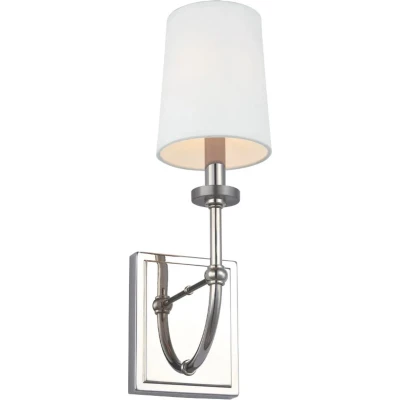 Afbeelding van Feiss LED Wandlamp Felixstowe 3W 3000K 300Lm 830 IP44 Dimbaar Polished Chrome, White Parchment Shade