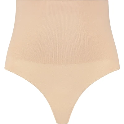 Afbeelding van Bye Bra Corrigerende Naadloze Hoge Taille String, Shapewear buik, Gemiddelde Correctie, Voor Vrouwen, Beige, XXL