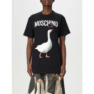 Afbeelding van Goose Print TShirt Graphic Tee Wo Black T Shirts