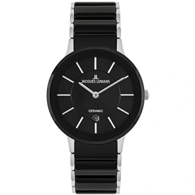 Afbeelding van Jacques Lemans Uniseks analoog kwartshorloge met roestvrij stalen armband 1 1855A
