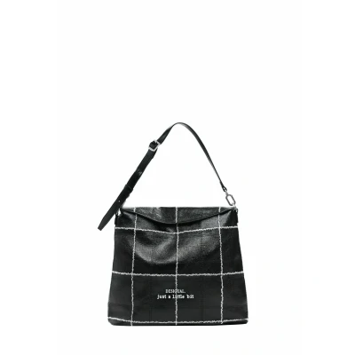 Afbeelding van Desigual Medium Convertible Checkered Rugzak, Dames, Maat: One Size, Black