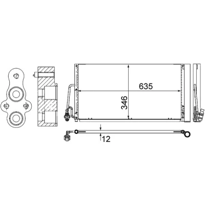 Afbeelding van Condensor, airconditioning MAHLE AC 590 000S