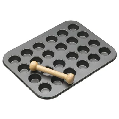 Afbeelding van Masterclass Bakvorm voor 24 mini (quiche) vormen met deegstamper, 35 cm x 27