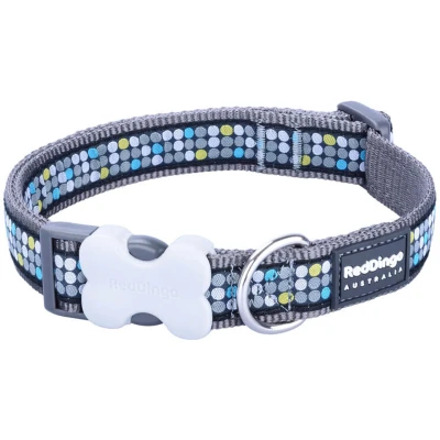 Afbeelding van Hondenhalsband Red Dingo STYLE MODERN ON COOL GREY 15 mm x 24 36 cm