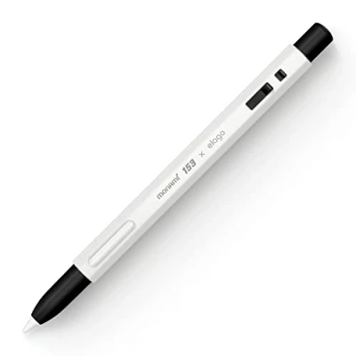 Afbeelding van elago X MONAMI Pencil Case Compatibel met Apple 2e Generatie, Duurzaam Siliconen, Beschermende Houder Huid, Klassiek Design Hoesje, Magnetisch Opladen en Dubbele Tik (Wit)