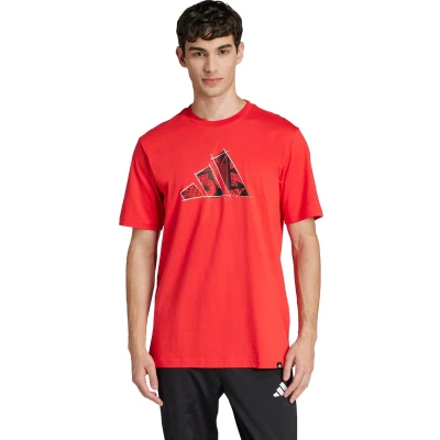 Afbeelding van adidas Heren CODES PHOTOREAL LOGO GRAPHIC T SHIRT, Pure Ruby, L
