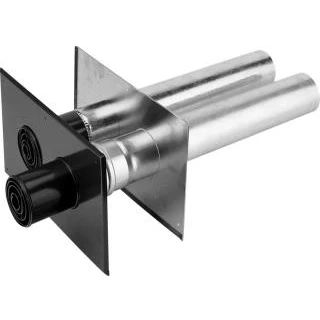 Afbeelding van Burgerhout geveldoorvoer incl. gevelplaten en adapter 2x Ø80. Artikelnr: 400453881
