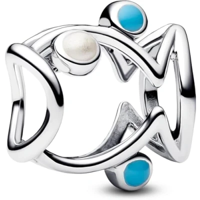 Afbeelding van Pandora 793819C01 Openwork Fish Charm inStock horloge TurquoiseZilverkleur