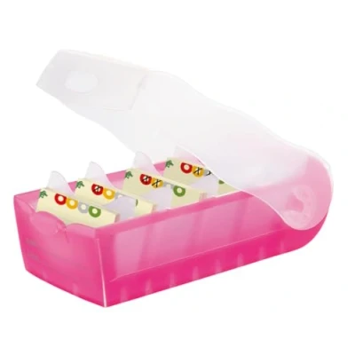 Afbeelding van HAN CROCO 997 663 Kaartenbox Doorschijnend, Pink Aantal kaarten (max.): 900 DIN A7 liggend Incl. 100 gelinieerd