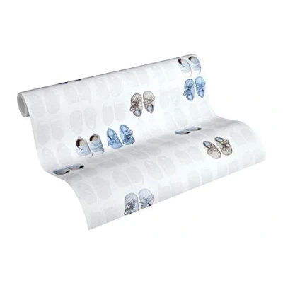 Afbeelding van AS Creation Little Stars 35862 2 Blauw / Wit