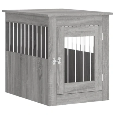 Afbeelding van vidaXL Hondenbench 55x75x65 cm bewerkt hout grijs sonoma