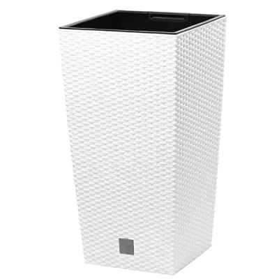 Afbeelding van Prosper Plast drts200 s449 20 x 37,6 cm &quot;Rato&quot; vierkante bloempot wit (12)