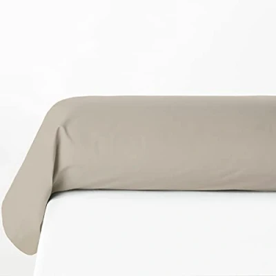 Afbeelding van 2 stuks kussenslopen voor nekrol, 100% katoen, ivoorbeige, 85 x 185 cm