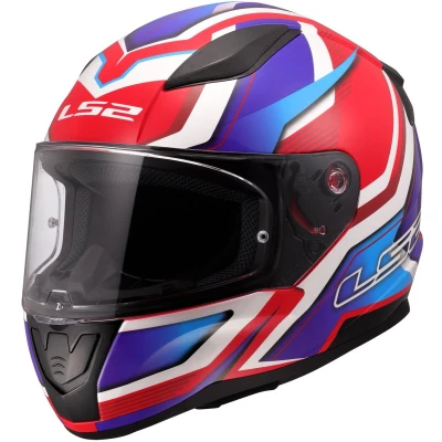Afbeelding van LS2 FF353 Rapid II Flitz Helm, wit rood blauw, afmeting S voor man