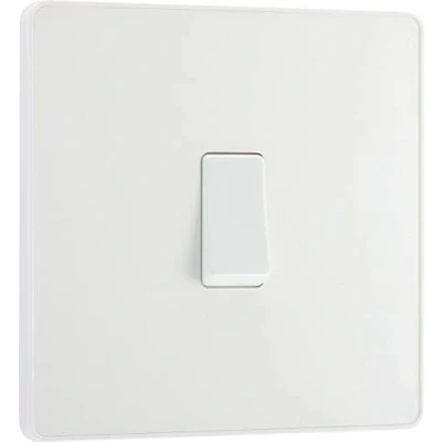 Afbeelding van BG Electrical EVOLVE PCDCL12W PEARLESCENT WIT (WIT) ENKELE LICHTSCHAKELING, 20A 16AX, 2 MANIER