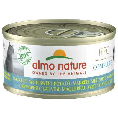 Afbeelding van 48x Almo Nature HFC Complete Graanvrij Kattenvoer Nat Makreel&amp;Zoete Aardappel 70 gr