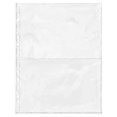 Afbeelding van Ideen mit Herz Verzamelhoezen doorzichtige hoezen om op te schriften brochurehoezen DIN A4 2 delig vakken elk 22 x 15 cm (A5) glashelder transparant 50 stuks