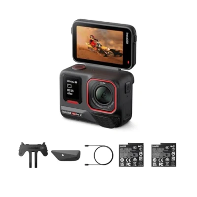 Afbeelding van Insta360 Ace Pro 2 dubbele batterij, 8K actiecamera, waterdicht, samen met Leica, 1/1,3 inch sensor, dual chip IA, uitstekend bij weinig licht, superieure audio, inklapbaar display