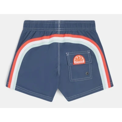 Afbeelding van Sundek Elastic Kinder Zwembroek Mid length Navy 14jaar