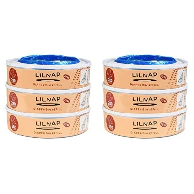 Afbeelding van LILNAP Navulcassette compatibel met angelcare luieremmer 6 stuk