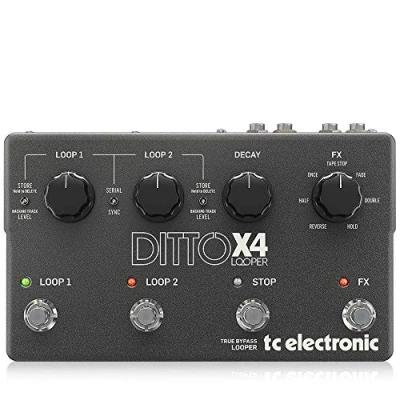 Afbeelding van TC Electronic DITTO X4 LOOPER, eenvoudig en intuïtief looper pedaal voor gitaar met 2 sporen krachtige loop effecten