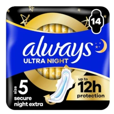 Afbeelding van Always Maandverband Ultra Secure Night Extra 14 stuks