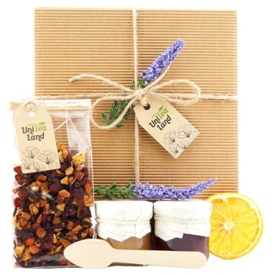 Afbeelding van Geschenkset Met Thee en Snoepjes “Zoet Moment van Ontspanning UniTea Land