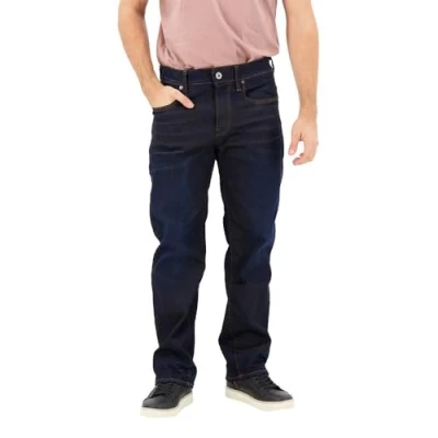 Afbeelding van G Star Raw Jeans heren 3301 Relaxed Straight , Blauw (dk aged 51004 7209 89) 28W / 34L