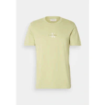 Afbeelding van Calvin Klein Jeans Monologo TEE Tshirt basic, Heren, Maat: XXL, Leek green