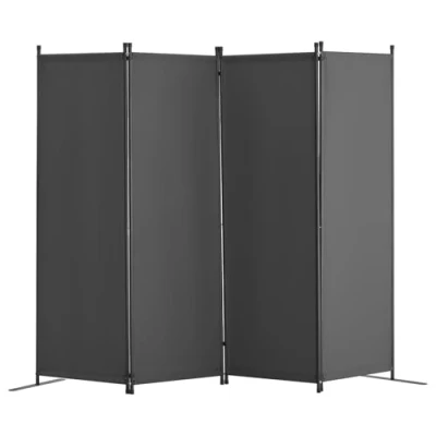Afbeelding van VEVOR Room Divider 4 Delig Opvouwbaar Privacy Scherm Scheidingsscherm Grijs