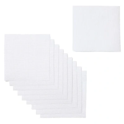 Afbeelding van Witte Binca Squares (Pack van 10) 6 Count Cross Stitch Stof 100% Katoen 15x15cm