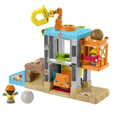 Afbeelding van Fisher Price Little People Load Up &#039;n Learn bouwplaats speelgoedset
