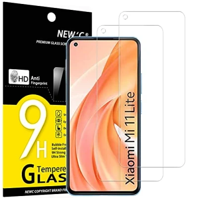 Afbeelding van NEW&#039;C 2 Stuks, Screen Protector voor Xiaomi Mi 11 Lite/Mi Lite 5G, Gehard Glass Schermbeschermer Film 0.33 mm ultra transparant, resistent